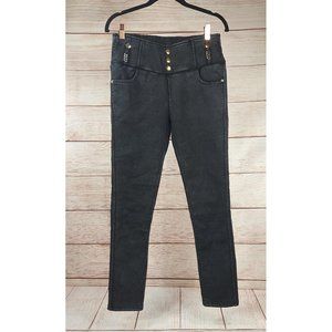 Women's Elastic Warm Legging High Waist Stretch Skinny Slim Fit Pants Black